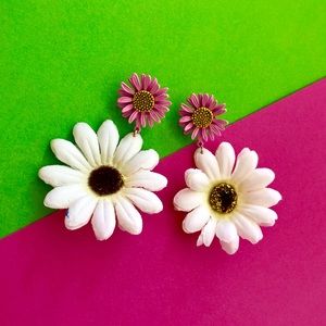 Spring White Flower Earrings